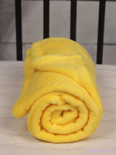 Плед покрывало с подушкой для новорожденных Bebe Liron Мишка (комплект) желтый