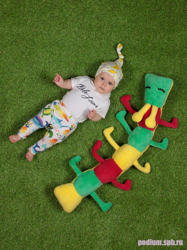 Подушка детская декоративная Bebe Liron Жужа желтый, зеленый, красный