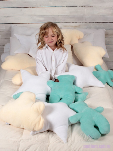 Подушка детская декоративная Bebe Liron Зефирки (мятный , бежевый , белый )