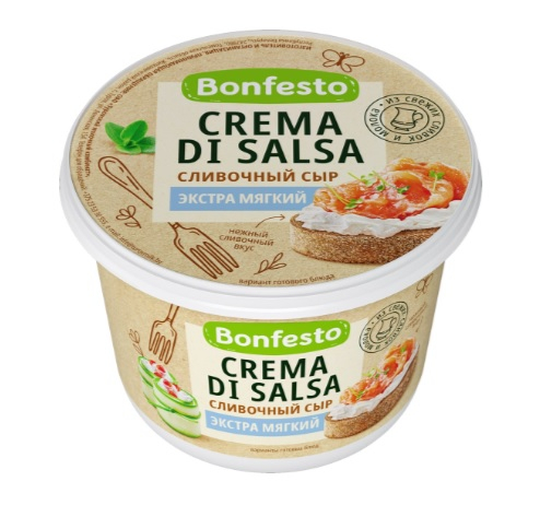 Сыр мягкий сливочный Сrema di Salsa Bonfesto 70 % 500 г