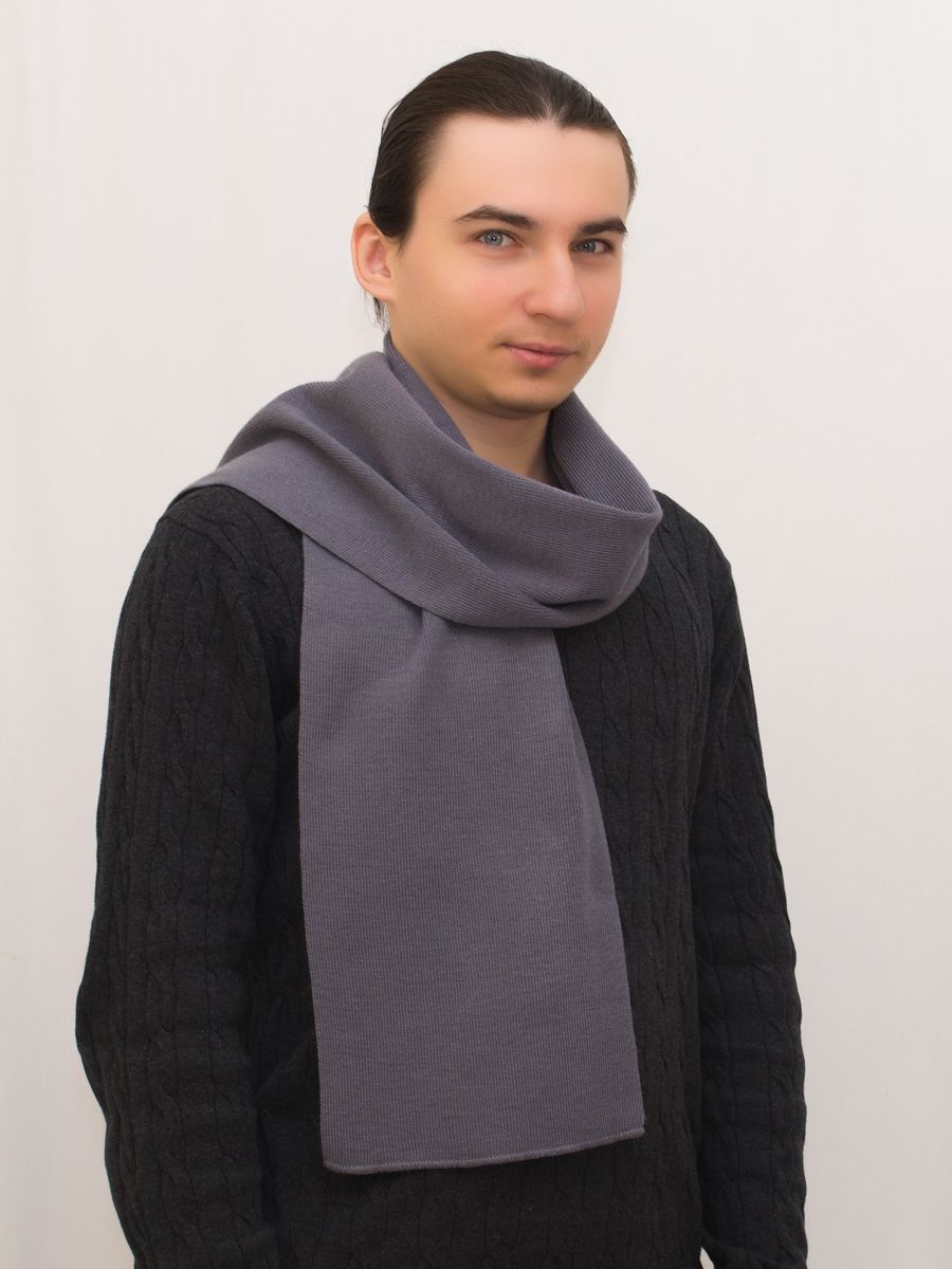 Шарф мужской Бенджамин (Цвет серый), Один размер