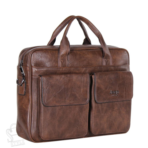 Портфель мужской 1802-01 brown Jeep
