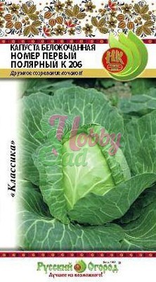 Капуста Номер первый полярный К206 белокочанная (0,5 г) РО