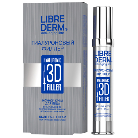 LIBREDERM Гиалуроновый 3D филлер ночной крем для лица 30 мл