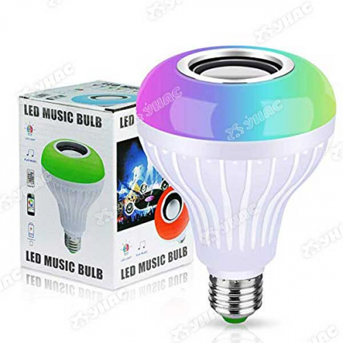Светодиодн.LED лампа 5режимов, 12цветов Bluetooth, с пультом управления. цоколь Е27 S002 (50)