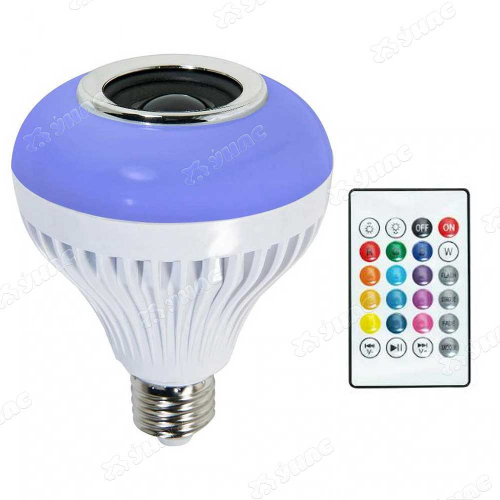 Светодиодн.LED лампа 5режимов, 12цветов Bluetooth, с пультом управления. цоколь Е27 S002 (50)