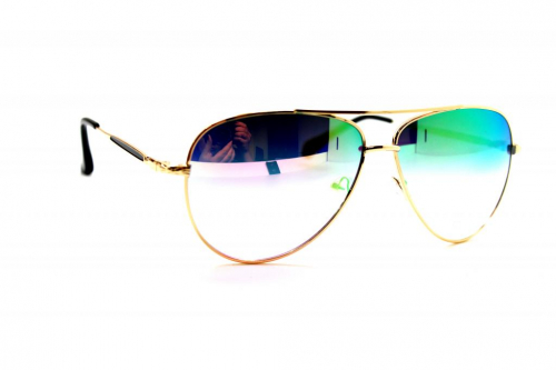 солнцезащитные очки Kaidai 7035 зеркально-зеленый