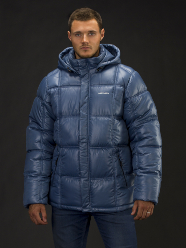 Куртка зимняя мужская Merlion СМ-2 (индиго клетка)