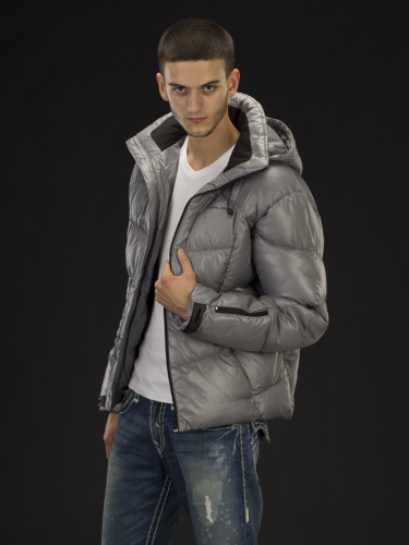 Куртка зимняя мужская Merlion Bogner (серый клетка)