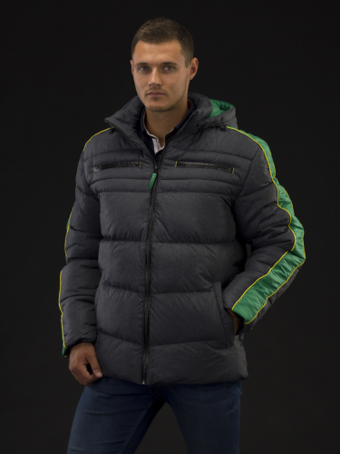 Куртка зимняя мужская Merlion RADAMANT-1 (меланж т.синий/зеленый)