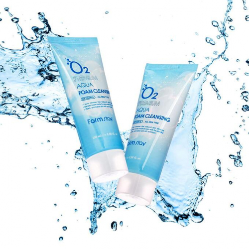 Пенка кислородная для всех типов кожи FARMSTAY O2 Premium Aqua Cleansing Foam