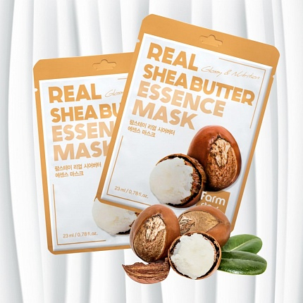 Маска тканевая питательная с маслом Ши FARMSTAY Real Shea Butter Essence Mask