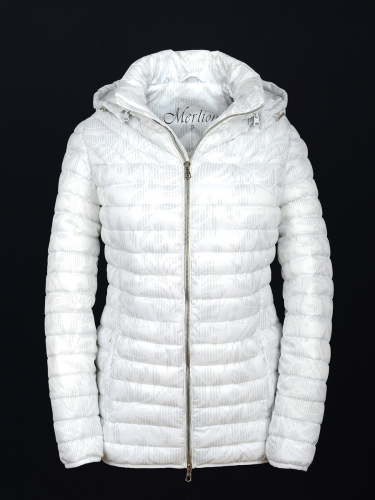 Куртка зимняя женская Merlion Debora (белый принт)
