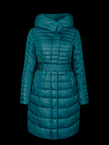 Пальто женское на синтепухе Merlion Alina (изумруд) б/м