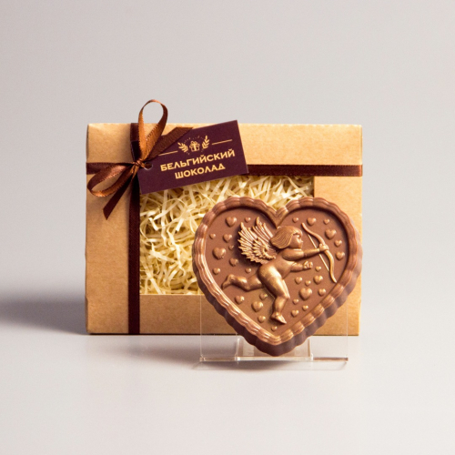 Шоколадная фигурка «Сердце с купидоном 1»
