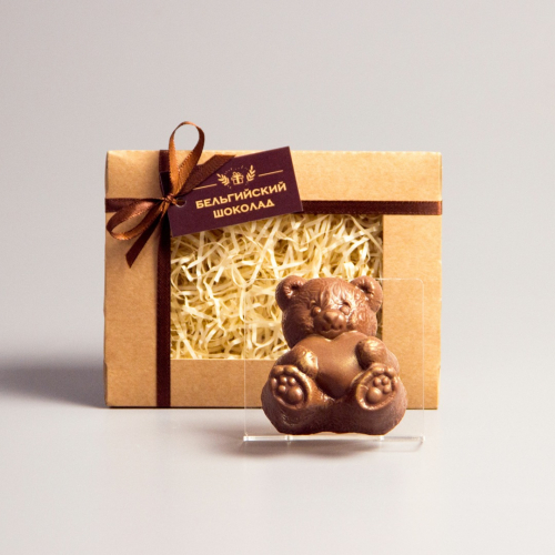 Шоколадная фигурка «Мишка с сердцем»