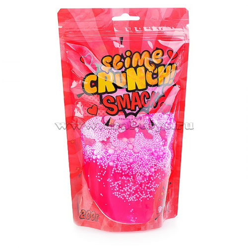Crunch-slime SMACK с ароматом земляники, 200 г