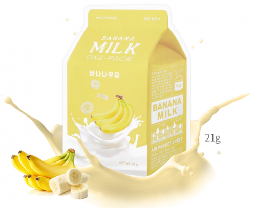 Питательная тканевая маска с молочными протеинами и экстрактом банана A'PIEU Banana Milk One-Pack