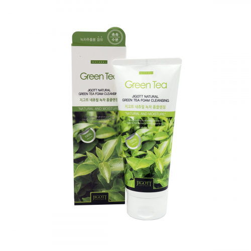 Пенка для умывания с экстрактом зеленого чая JIGOTT Natural Green Tea Foam Cleansing
