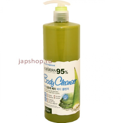 White Organia Good Natural Aloe Vera Body Cleanser Гель для душа с Алоэ Вера, 95%+ комплекс витаминов и микроэлементов, 500гр (8809248457292)