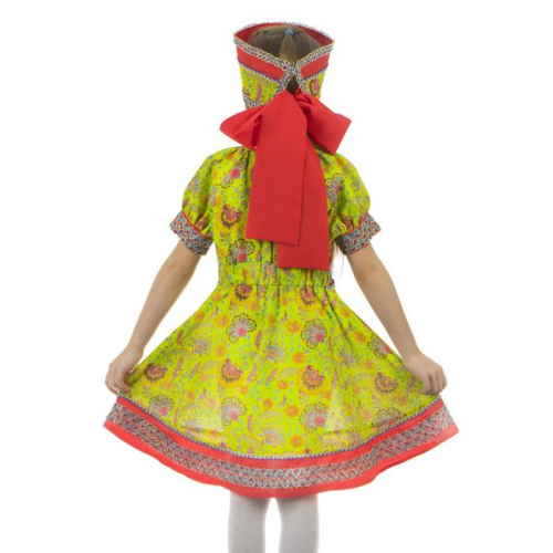 Русский народный костюм «Сказочные цветы», платье, головной убор, р. 36, рост 134-140 см
