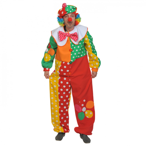 Карнавальный костюм «Клоун Филя», комбинезон, кепка, нос, пряди, р. 52-54, рост 182 см, цвета МИКС