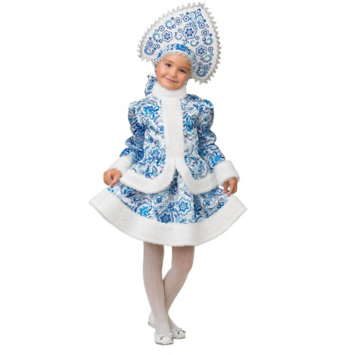 Карнавальный костюм «Снегурочка», для девочки, размер 32, рост 122 см