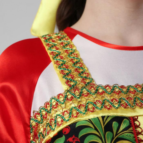 Русский костюм женский «Рябиновые гроздья» платье, кокошник, р-р 48, рост 170
