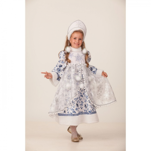 Карнавальный костюм «Снегурочка Новогодняя», платье, головной убор, р. 36, рост 140 см