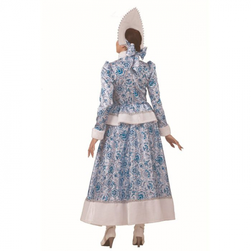 Карнавальный костюм «Снегурочка», голубые узоры, р. 50, рост 170 см
