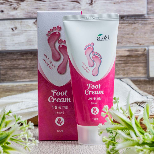 EKEL Foot Cream Rose Успокаивающий крем для ног с экстрактом розы 100г