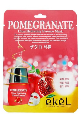 EKEL Pomegranate Ultra Hydrating Essence Mask Тканевая маска для лица с экстрактом граната 25мл