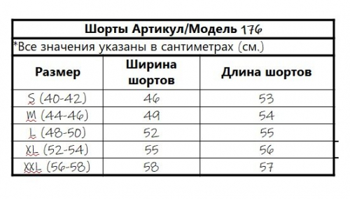 176 Шорты мужские, серый меланж