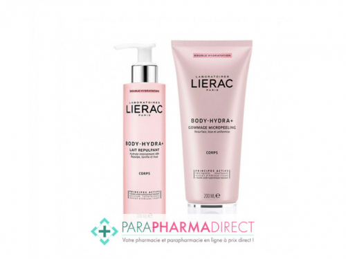 Lierac Body-Hydra+ Programme Double Hydratation Gommage Corps Micropeeling & Lait Repulpant 2x200ml