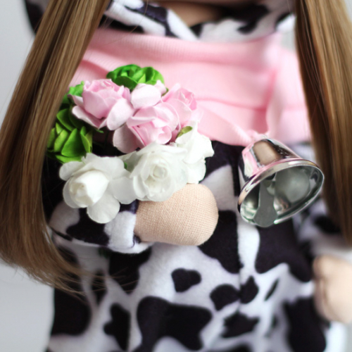 Набор для шитья текстильной куклы-коровки Милка