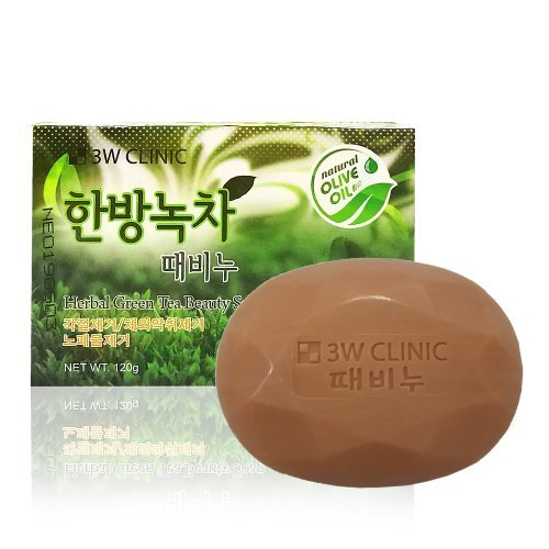 Мыло с травами 3W Clinic Herbal Green Tea Beauty Soap (120гр)