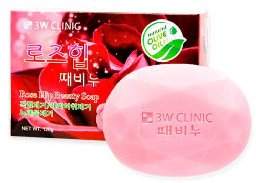 Мыло с шиповником 3W Clinic Rose Hip Beauty Soap (120гр)