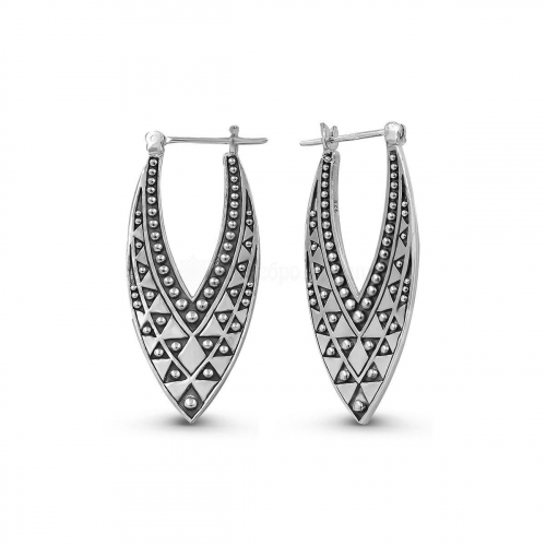 Серьги из серебра с чернением 925 пробы 15906