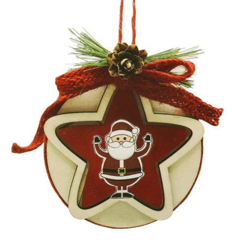 Набор для творчества - создай ёлочное украшение «Дед Мороз в звёздочке»