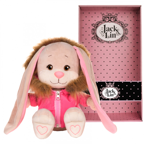 Мягкая Игрушка Jack&Lin, Зайка в Розовой Зимней Куртке, 25 см, в Коробке JL-051929-25