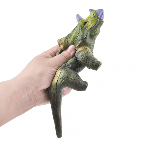 Игрушка-сквиш Maxitoys Антистресс-Динозавр, Трицератопс, 23 см, в Красочном Пакете с Окошком MT-GP0920193