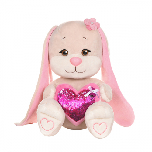 Мягкая Игрушка Jack&Lin, Зайка с Розовым Сердцем, 25 см JL-051901-25