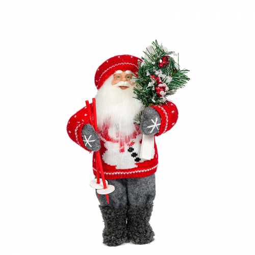 Декоративный Дед Мороз Maxitoys с Лыжами, 32 см MT-121545-32
