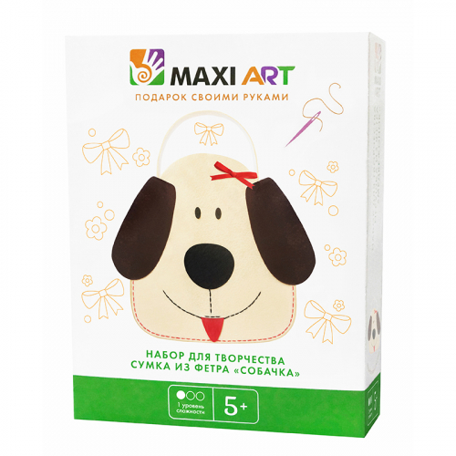 Набор для Творчества Maxi Art, Сумка из Фетра Собачка, 24 см MA-A0288