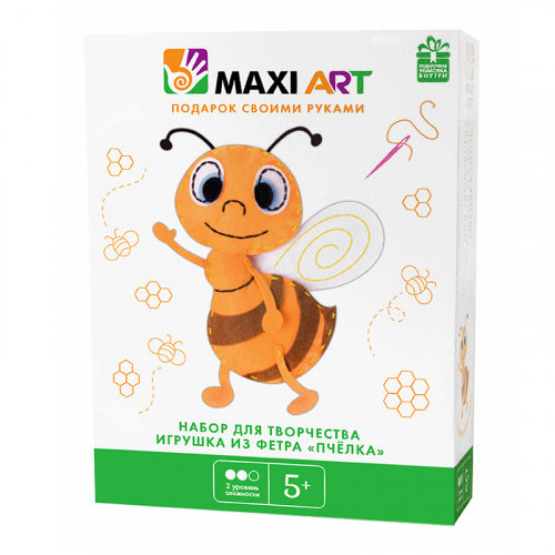 Набор для Творчества Maxi Art, Игрушка из Фетра Пчёлка, 21 см MA-A0302