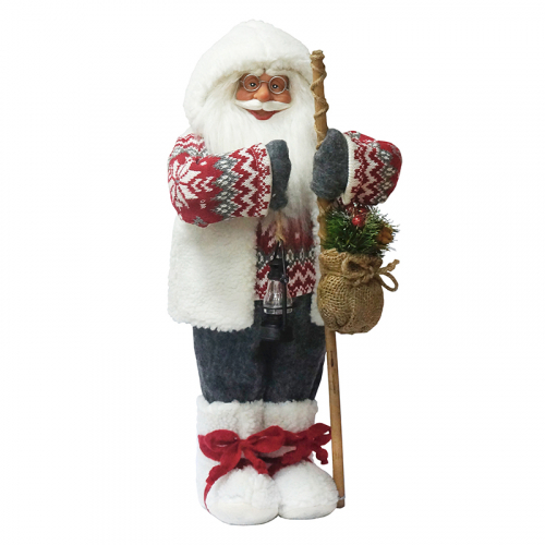 Декоративный Дед Мороз Maxitoys с Посохом в Свитере, 61 см MT-241187-61