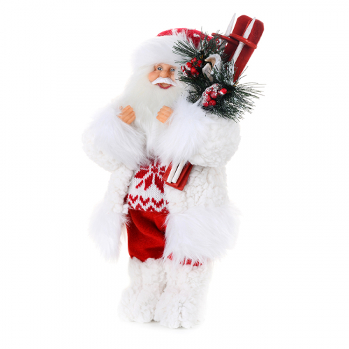 Декоративный Дед Мороз Maxitoys в Свитере со Снежинкой и Лыжами, 61 см MT-241376-64