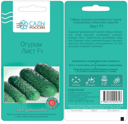 ПС Огурец Лист F1~3632
