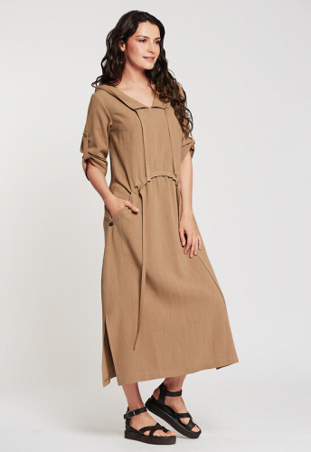 #99080 D'IMMA ПлатьеСветло-коричневый