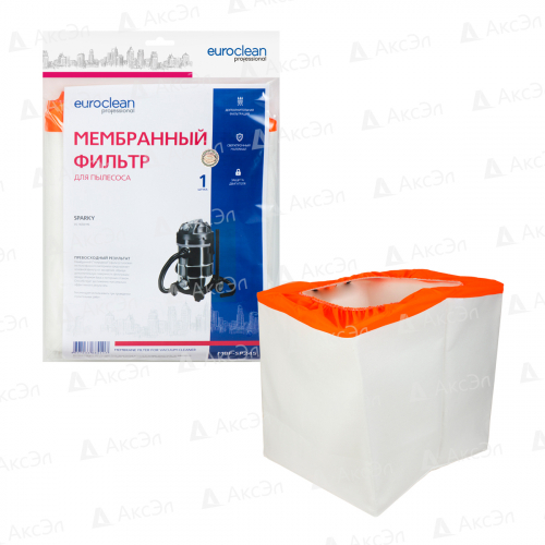 Мембранный матерчатый фильтр для пылесоса SPARKY, 1 шт., не боится мокрой пыли, бренд: EUROCLEAN, арт. MBF-SP245